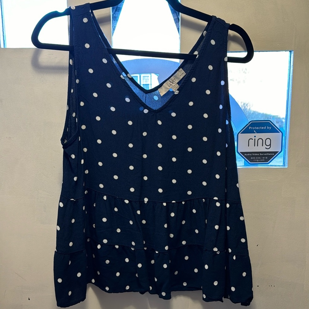 Loft peplum tank